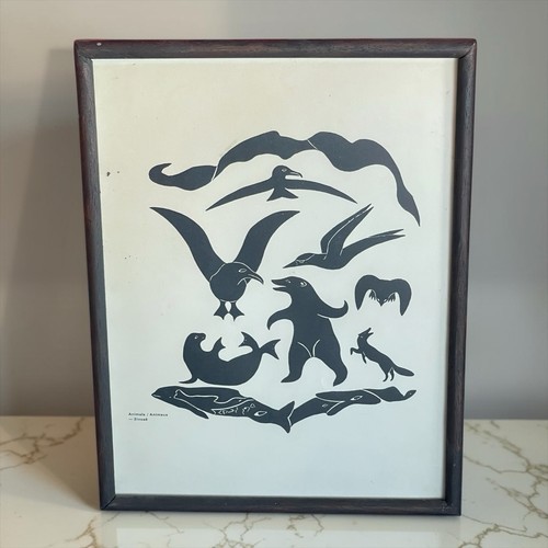 1970s inuit art print - inuit,