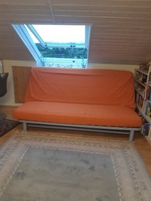 futonbett 140x200 mit Matratze und Lattenrost, Überzug orangee