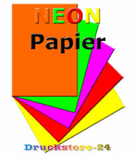 Neonpapier leuchtend gelb, grün, orange, rot, pink DIN A6 A5 A4 A3 A2 A1 A0 