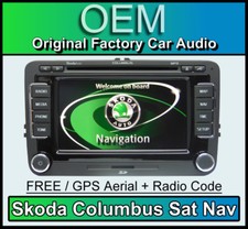 Skoda Columbus Sat Nav Autoradio Hervorragendes Navigationsradio CD Player V16 KARTEN