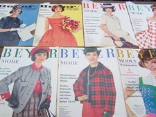 Beyer Mode Zeitschriften Vintage 60er Jahre jeweils 2 Schnittmusterbögen