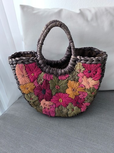 Korb flecht tasche bunt - korb,