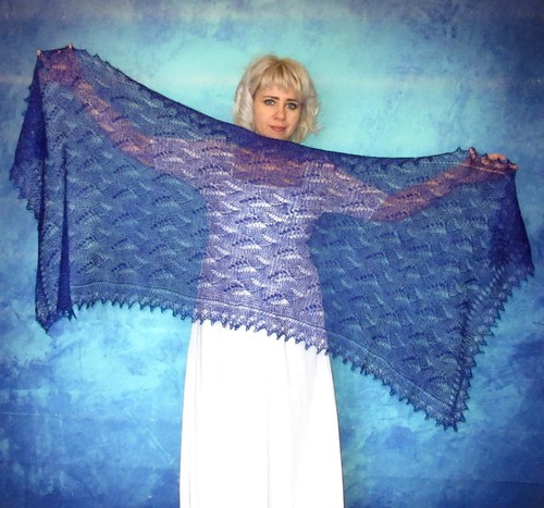 Gestrickter ziegenflaum schal - gestrickter,