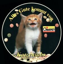 Werbe Aufkleber - GIMPET - 10x10cm - Vintage Reklame Werbung Katze Katzenbaby