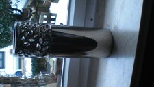 DECORATIVE VASE METALL BESCHICHTET  " DER NEUE  " SILBER " TREND