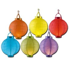 6er Set Papierlaterne Lampion
