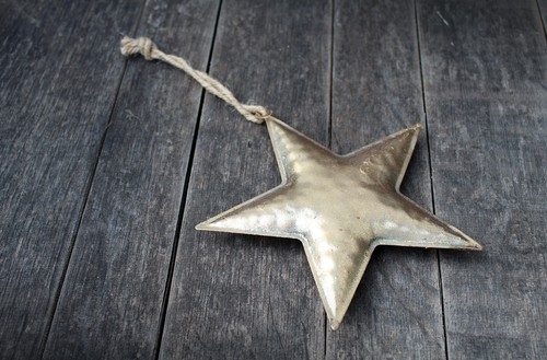 Shabby stern gold 15cm - stern,
