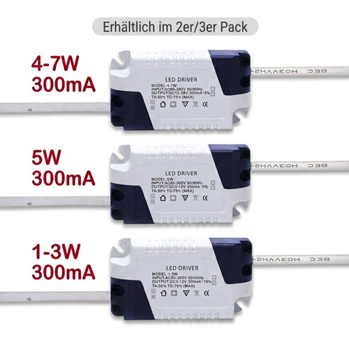 Led driver 300ma - 3w, |