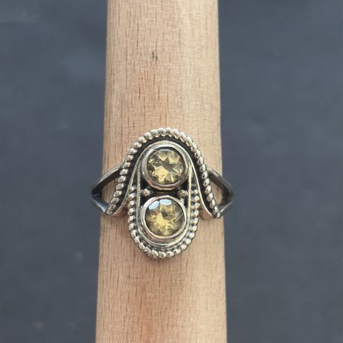 Sterling silber citrin ring - sterling,