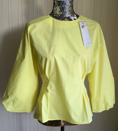 Damen bluse lemon - lemon-gelb, m