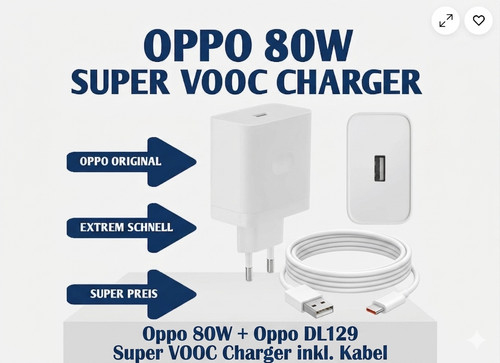 Oppo super charger vooc - super, 80w