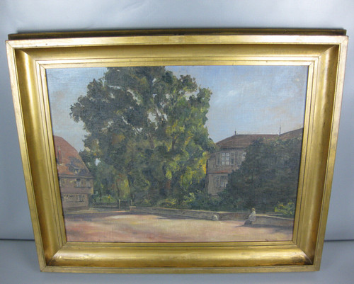 Altes ölgemälde landhaus - altes,