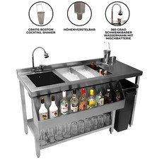 Cocktail Bar Station Theke Cocktailtheke Bartheke Edelstahl Gastro Professionell