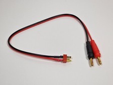 Amewi Ladekabel 4mm Bananenstecker auf T-Stecker 40cm Modellbau Ladegerät T-Dean