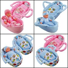 Puppentragetasche mit Kissen und Decke für Baby Puppen bis 30 cm