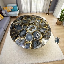 Natur Achat Stein Couchtisch Modern Kunst Wohnzimmer Möbel Bistrotisch