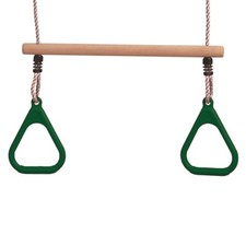 Holztrapez Trapez mit Turnringe Ringen Schaukel Spielturm Holzschaukel