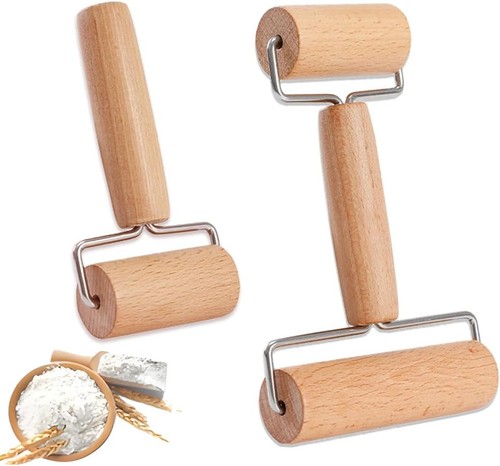 Kleine teigroller holz - teigroller, set