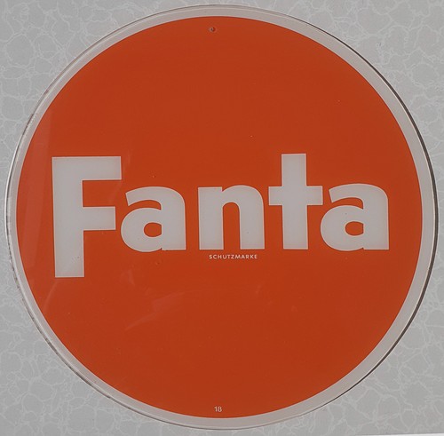 Fanta glasschild 50er - fanta,