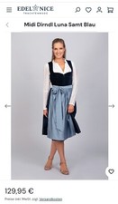 Edelnice Dirndl Samt Herz-Ausschnitt Gr.44 (Neupreis: 129,00€)