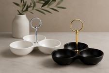 2 Farben Snackschale mit Griff