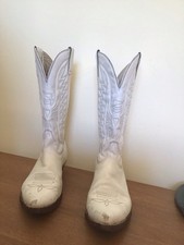 Don Quijote Damen Cowboystiefel Western Gr38 (5) Weiß Vintage