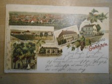 Litho Guntersblum Bahnhof b Nierstein Alzey Darmstadt Alsheim