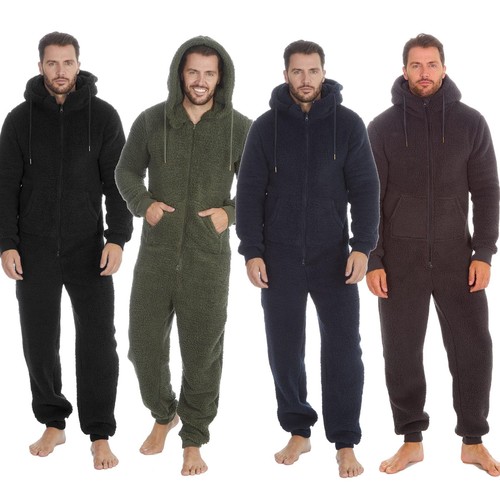 Herren 1onesie dick warm borg - 1onesie,