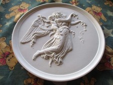 Großes Porzellanrelief Bing & Gröndahl Thorvaldsen 29 cm um 1870 Engel Tag