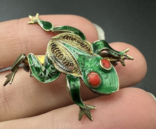 Putzige Frosch brosche silber
