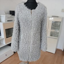Damen Mantel grau/silber L