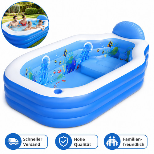 Aufblasbarer pool 300x190x55cm - pool,
