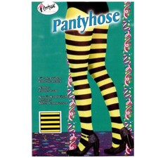 Strumpfhose neon gelb-schwarz