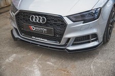 Maxton Design Frontlippe V.3 für Audi S3 / A3 S-Line 8V Facelift Hochglanz schwa