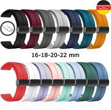 Uhrenarmband Silikon Armband 16 18 20 22 mm mit Magnet Schließe Ersatzband Uhr