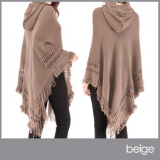 Strickschal Poncho Cape