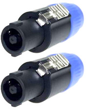2x Speakon kompatibler Speaker Stecker 4-polig, Kabelstecker Boxenstecker 4pol