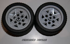 Lego Technic Räder Rad Reifen 56 x 28ZR hellgraue 6-Loch-Felgen NEUWARE