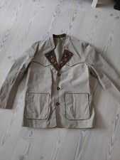 Trachten Janker Gr.52 Nubuk Echtleder Beige Top Zustand  !!!