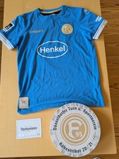 Fortuna Düsseldorf F95 Sondertrikot Köbes 2021; Größe L; Karton und Thekentaler