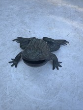 Gartenfigur Echte Bronzefigur-Frosch liegend!17 X18 cm 1,1 Kg!