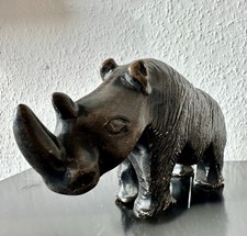 Antike Nashornfigur Bronze 13