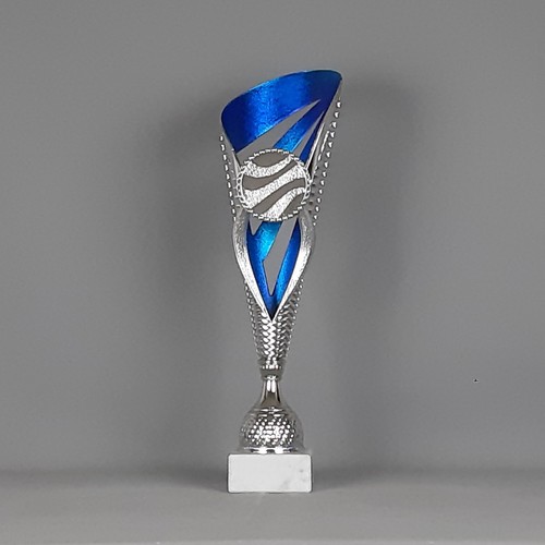 Pokal blau silber - blau,