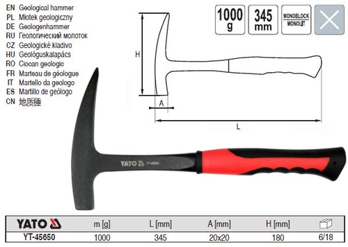 Yato geologenhammer hammer mit - hammer,