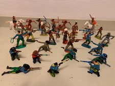 25 Elastolin 7 cm, Wild West  Figuren, Konvolut