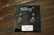Ohrhänger Tillberg Kristall Orange Neu