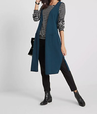 Damen Weste blau lang Jacke 38