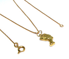 Damen 18 Karat Gelbgold Kette & Nofretete Anhänger