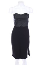 H&M DIVIDED Kleid Kunstleder Details D 36 schwarz