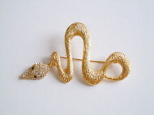 Brosche Schlange Strasssteine